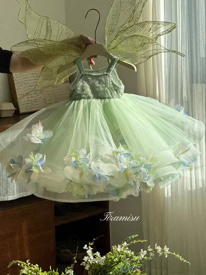 Cute Suspender Fluffy Children dresses