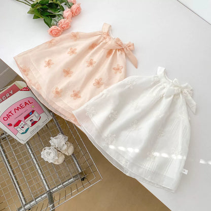 Children's Tulle Dress with Little Flowers