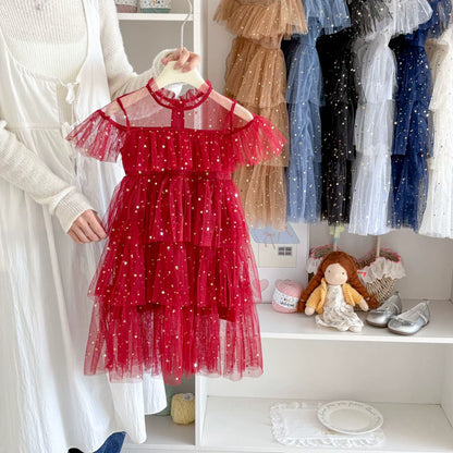 Children's Tulle Dress with Little Stars