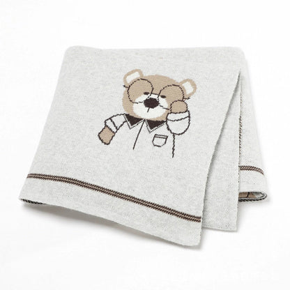 Children's Blanket Teddy Bear with Glasses