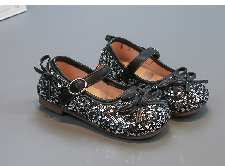 Children's Shoes with Glitter and Bows