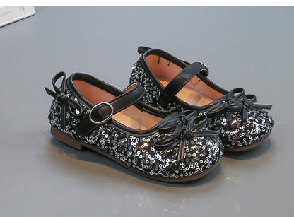 Children's Shoes with Glitter and Bows