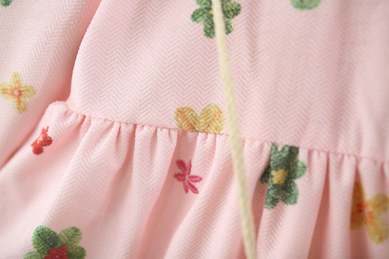 Children's Floral Dress with Long Sleeves