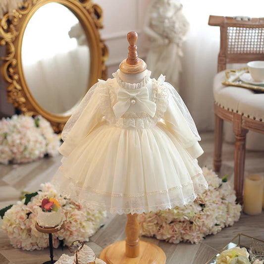 Children's Lace Bow Dress