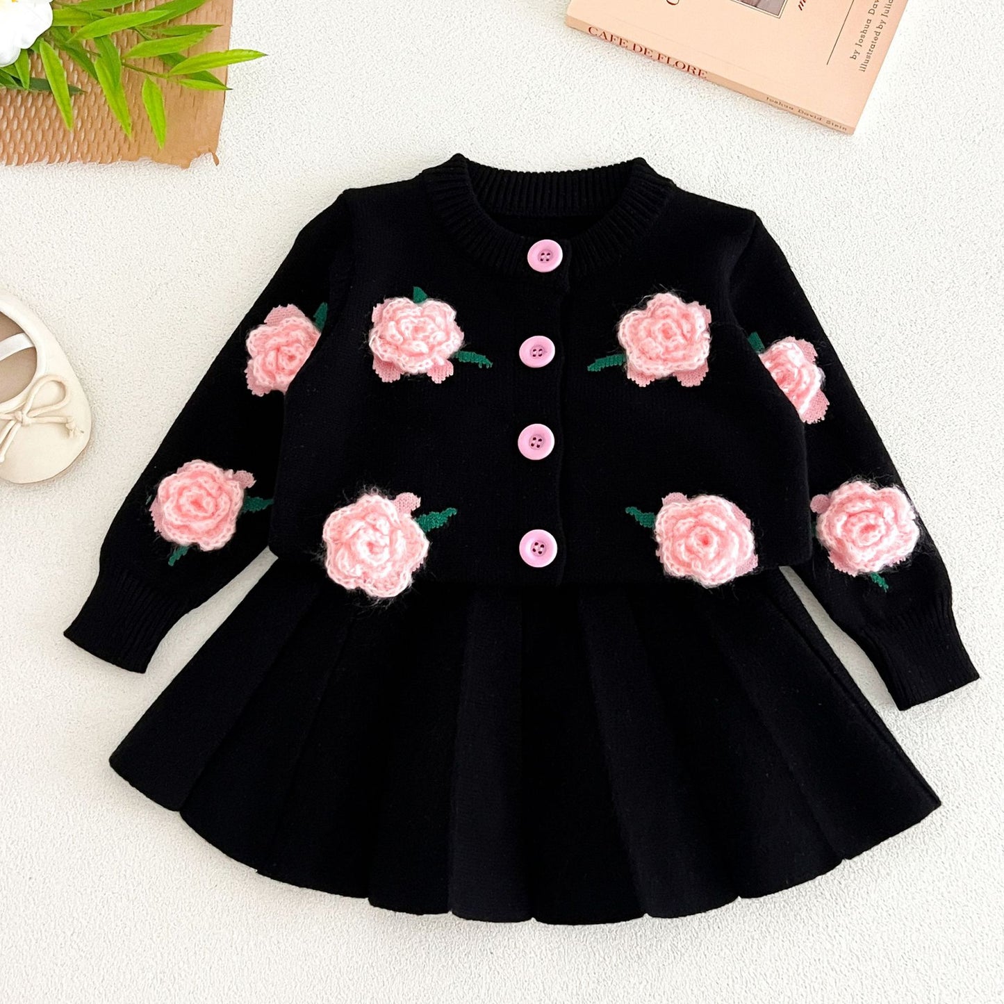 Mussi Winter Floral Knit Children's Set