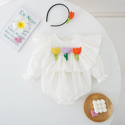 Body/ Dress for Children with Colorful Little Flowers