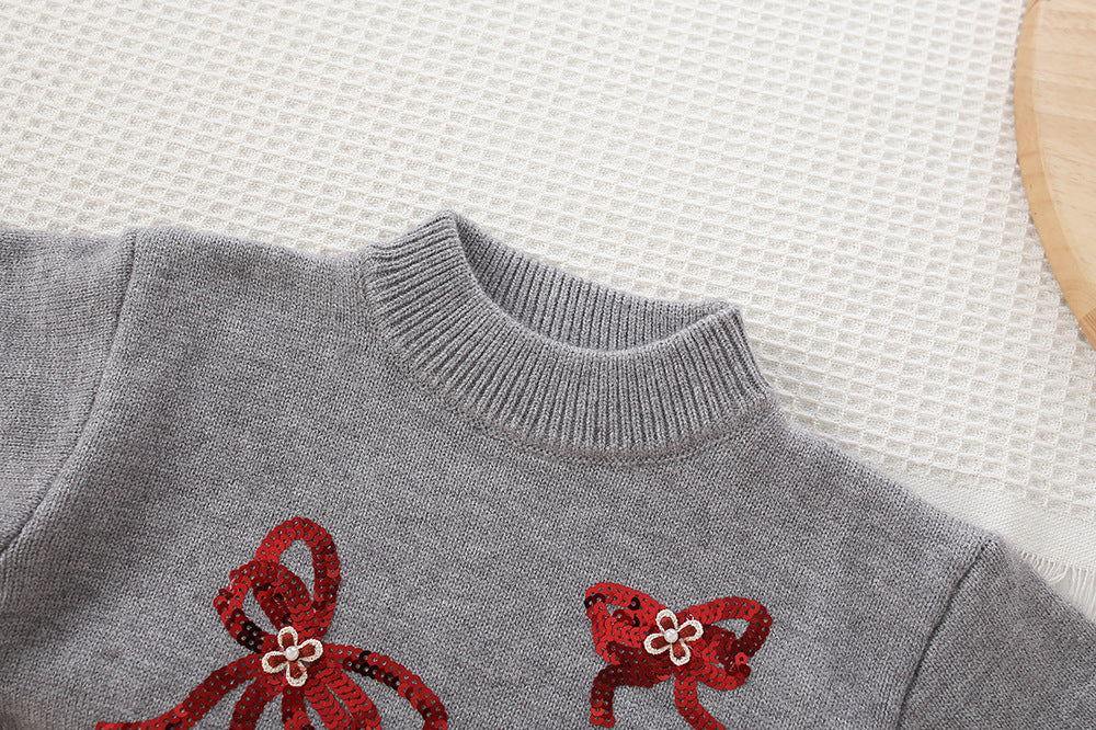 Children's Set: Sweater with Bows and Skirt