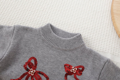 Children's Set: Sweater with Bows and Skirt