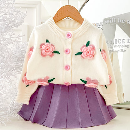 Mussi Winter Floral Knit Children's Set