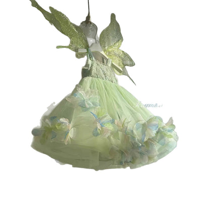 Cute Suspender Fluffy Children dresses