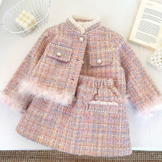 Children's Tweed Pearl Set