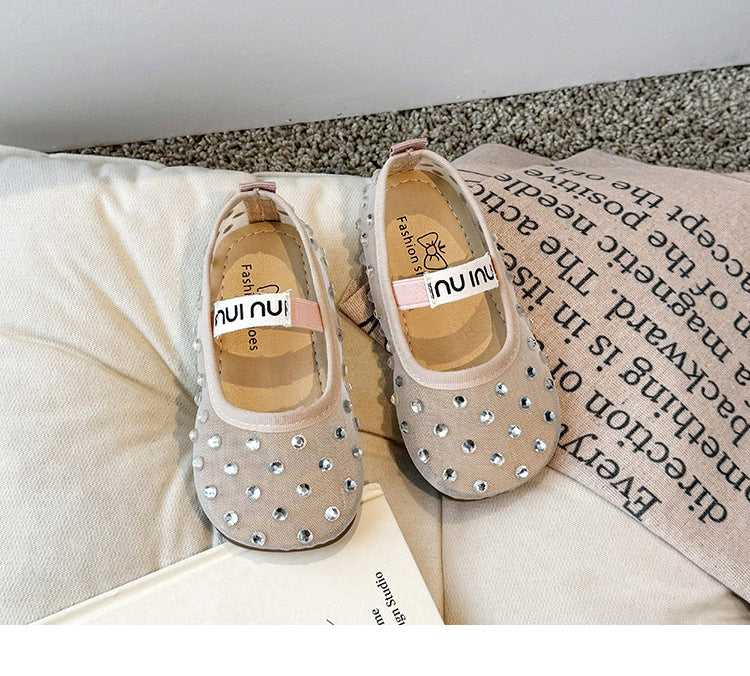 Zapatos para niñas con brillantes diamantes de imitación 