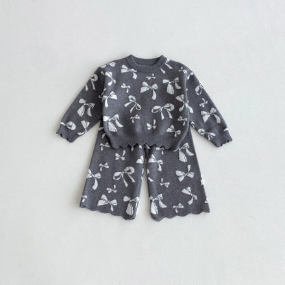 Children's Winter Outfit with Bows