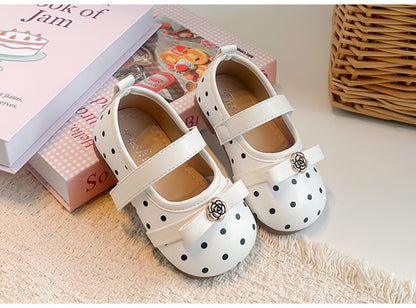 Girls' Polka-Dot and Flower Shoe