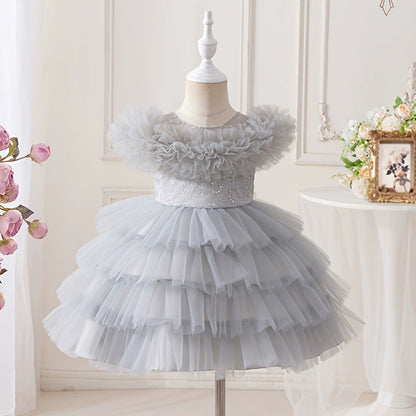 Children's Puffy Tulle Party Dress