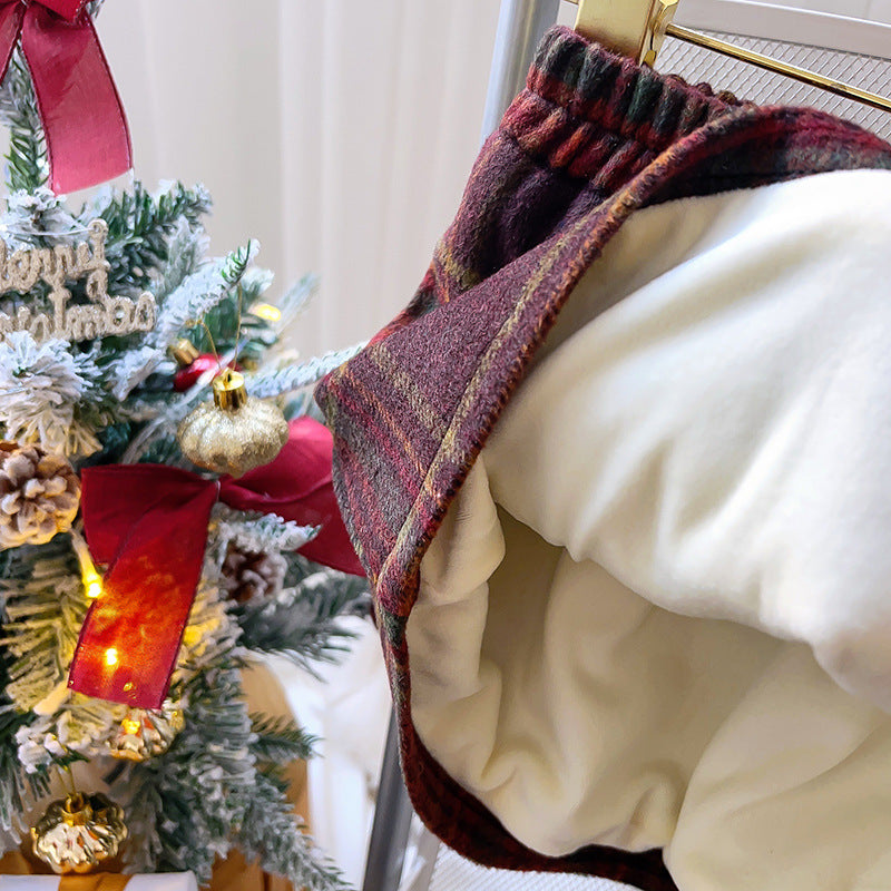 Children's Velvet Checkered Set