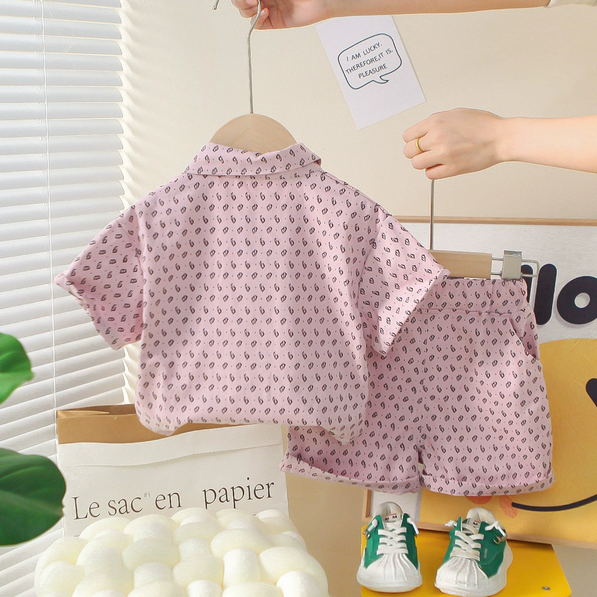 Modern Boys' Outfit with Prints