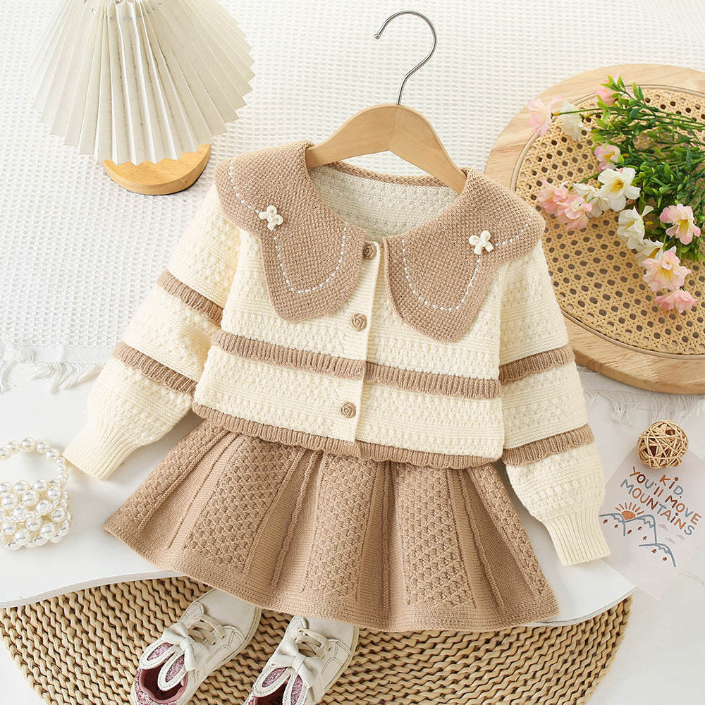Conjunto de punto boutique para niñas 