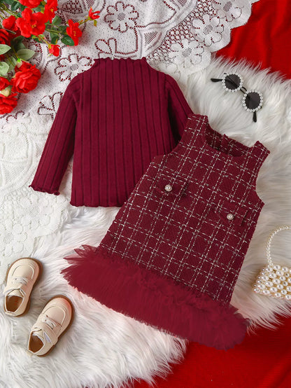 Children's Tweed Dress + Long Sleeves