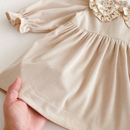 Children's Dress with Flower Collar