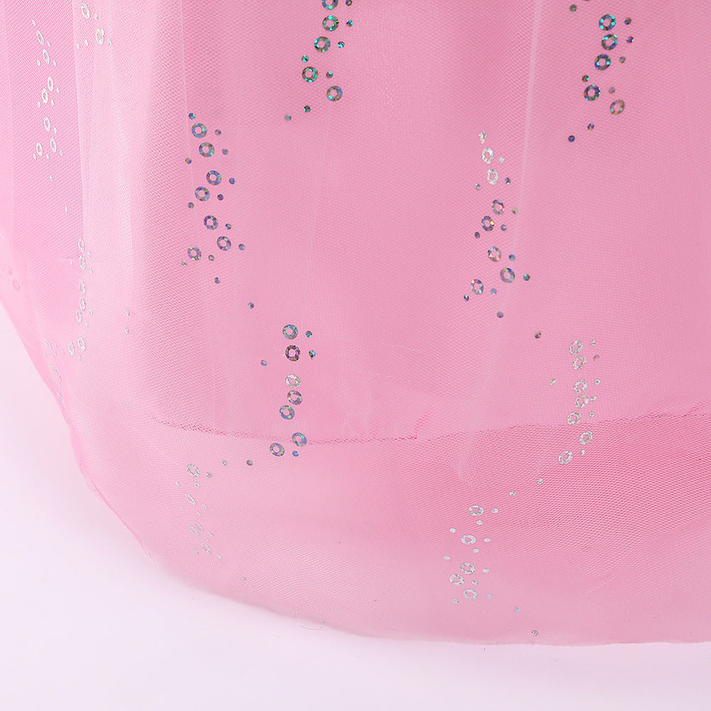 Pink Sequined Children's Dress + Accessories