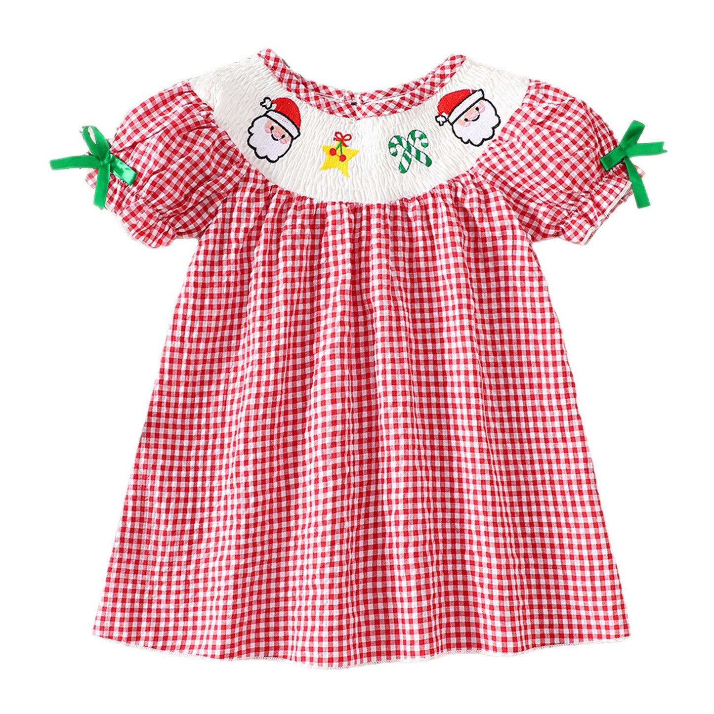 Children's Checkered Christmas Dress