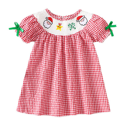 Children's Checkered Christmas Dress