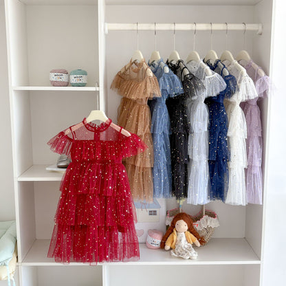 Children's Tulle Dress with Little Stars
