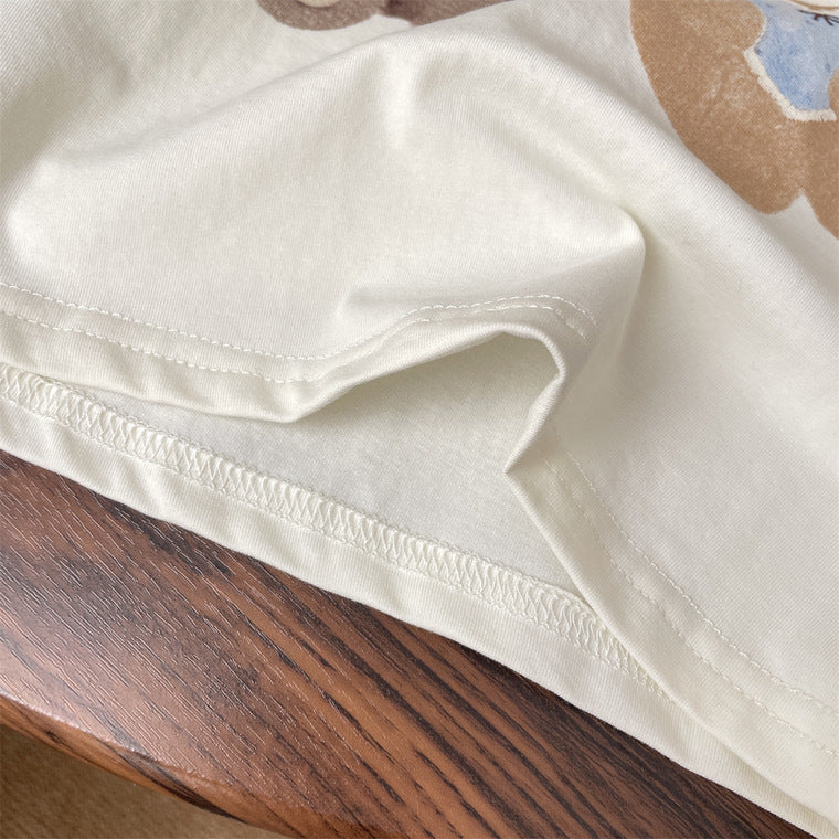 Kids' Teddy Bear and Denim Outfit Set
