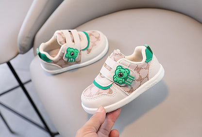 Children's Teddy Bear Sneakers with Velcro