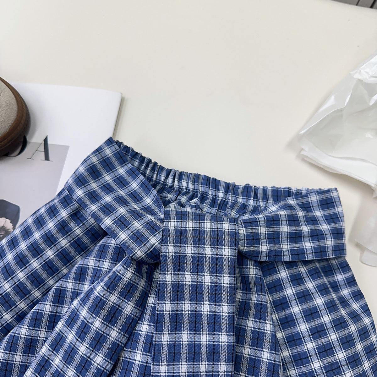 Girls' Teddy Bear and Checkered Outfit