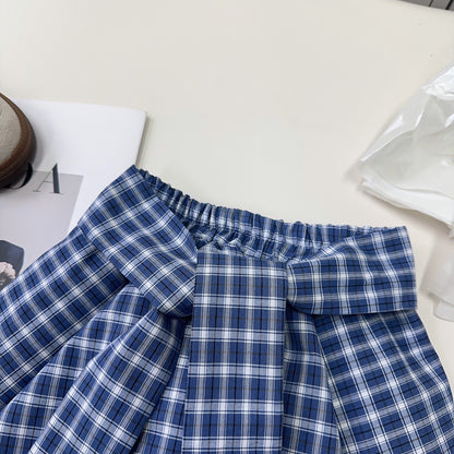 Girls' Teddy Bear and Checkered Outfit