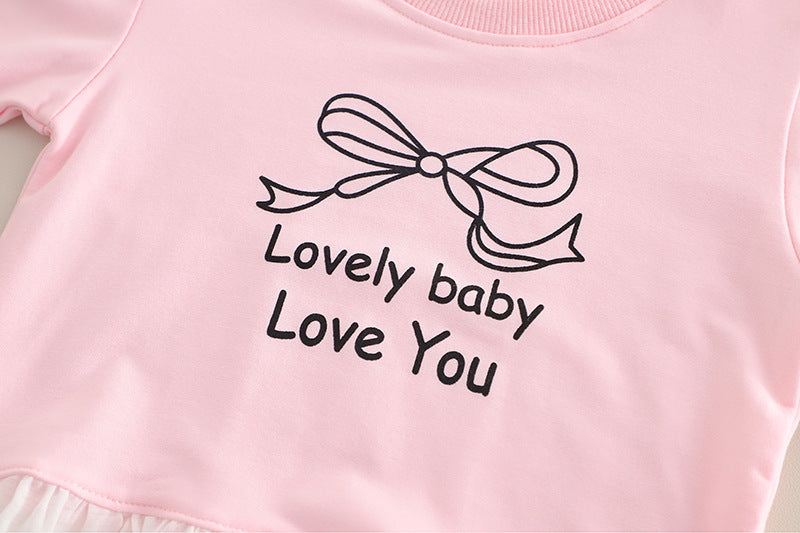 Children's 3-Piece Denim Set with Bows