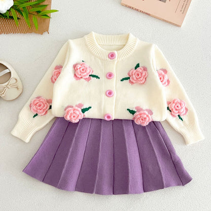 Mussi Winter Floral Knit Children's Set