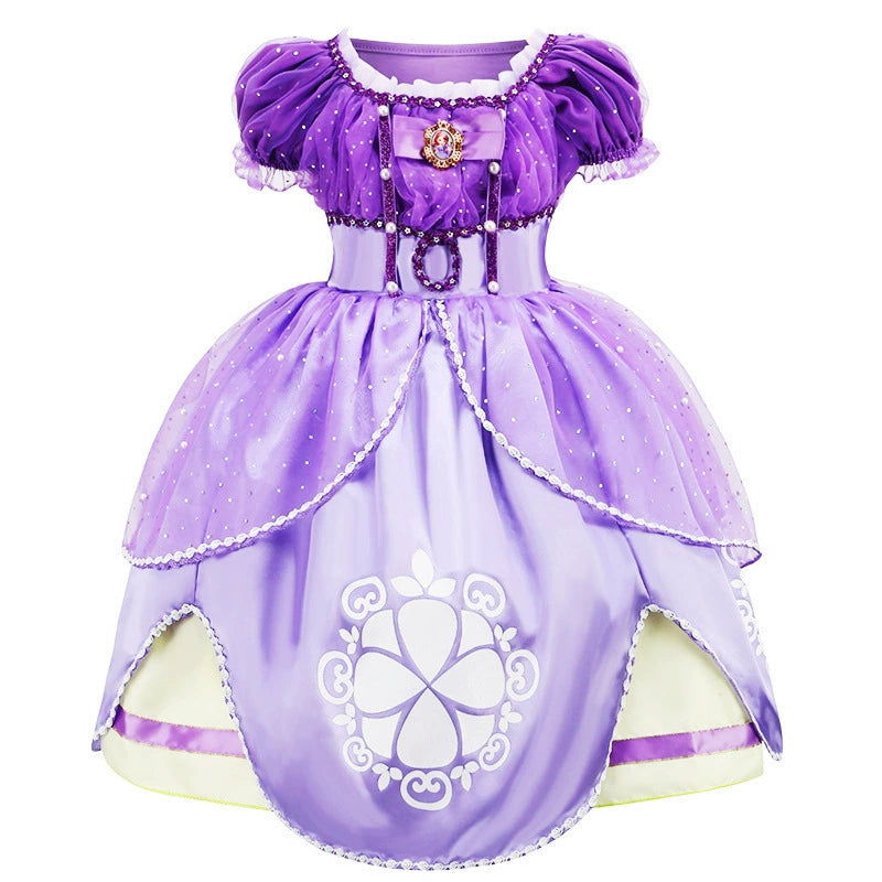 Purple Glitter Party Dress