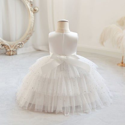 Shiny Tulle Layered Party Dress