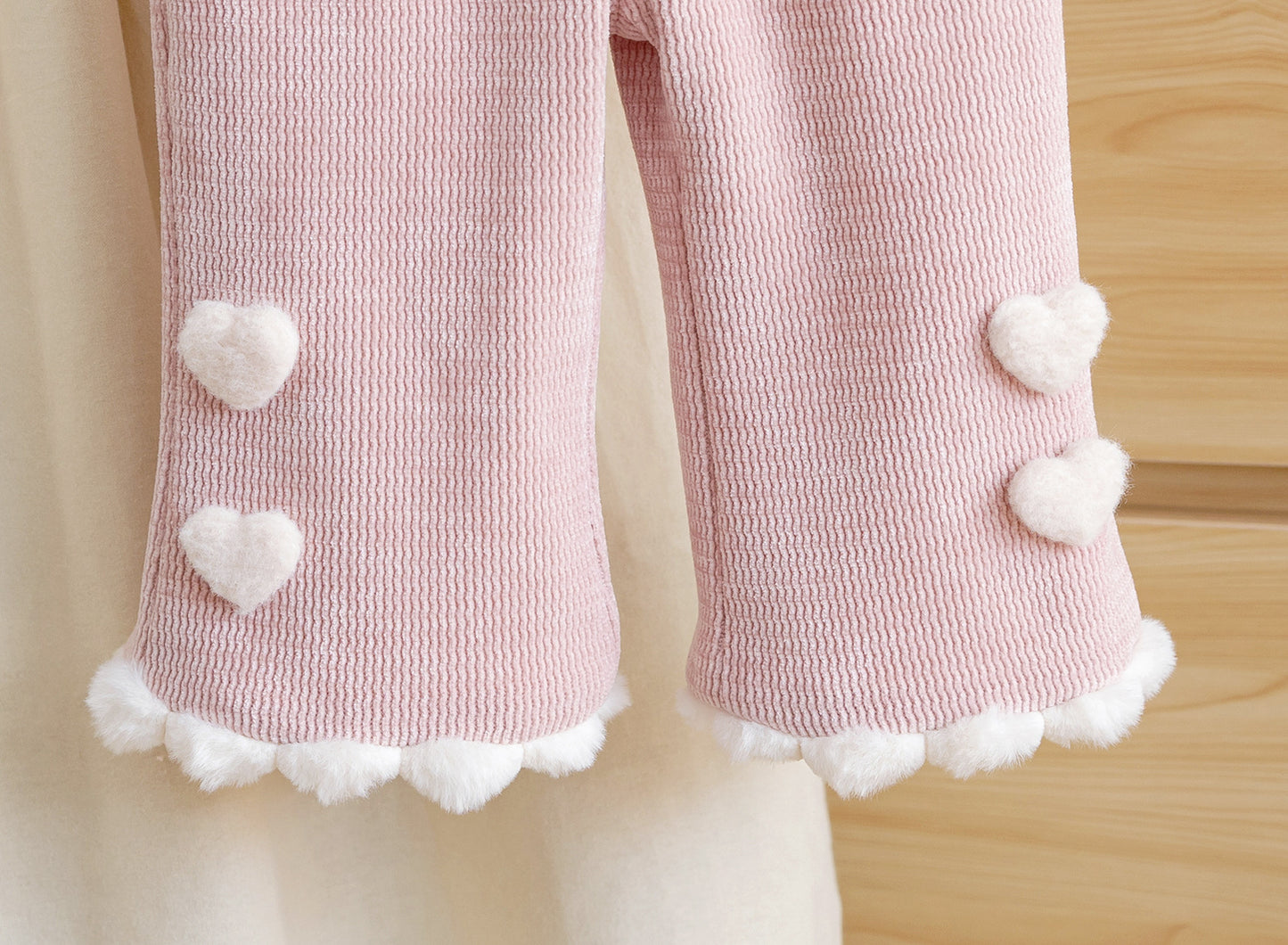 Children's Winter Pants with Heart Design
