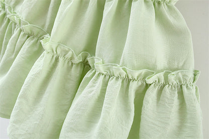 Children's Dress with Lace Collar Layers