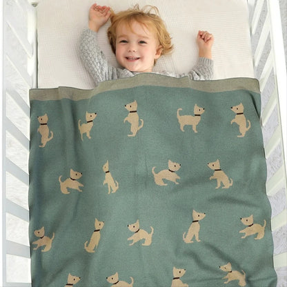 Children's Blanket with Puppies