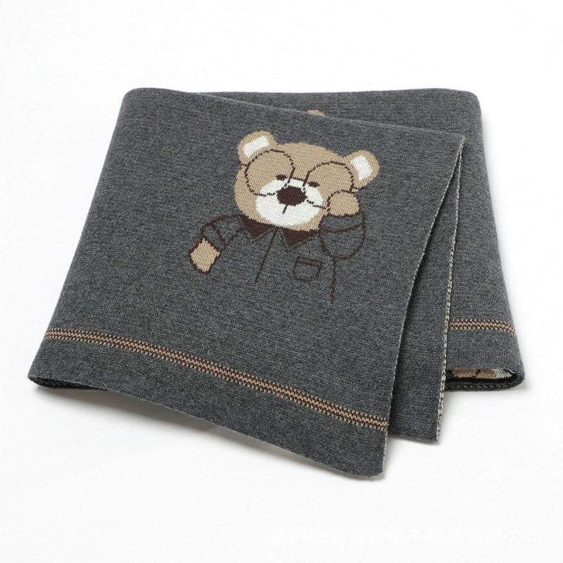 Children's Blanket Teddy Bear with Glasses