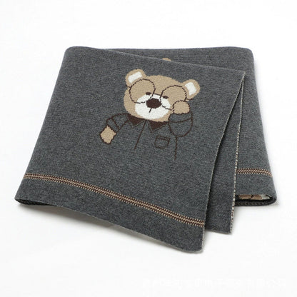 Children's Blanket Teddy Bear with Glasses