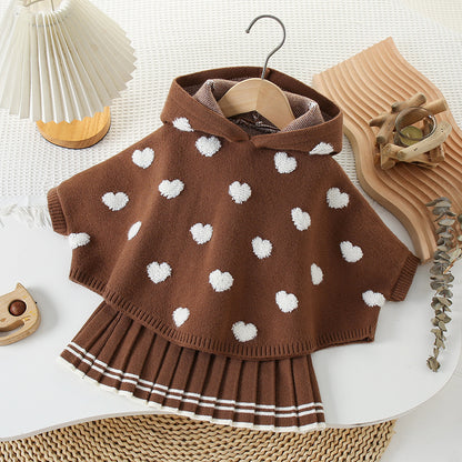 Girls' Hearts Knit Set