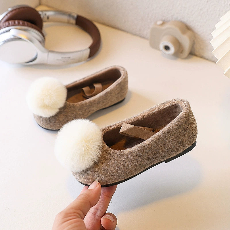 Girls' Pom-Pom Shoes
