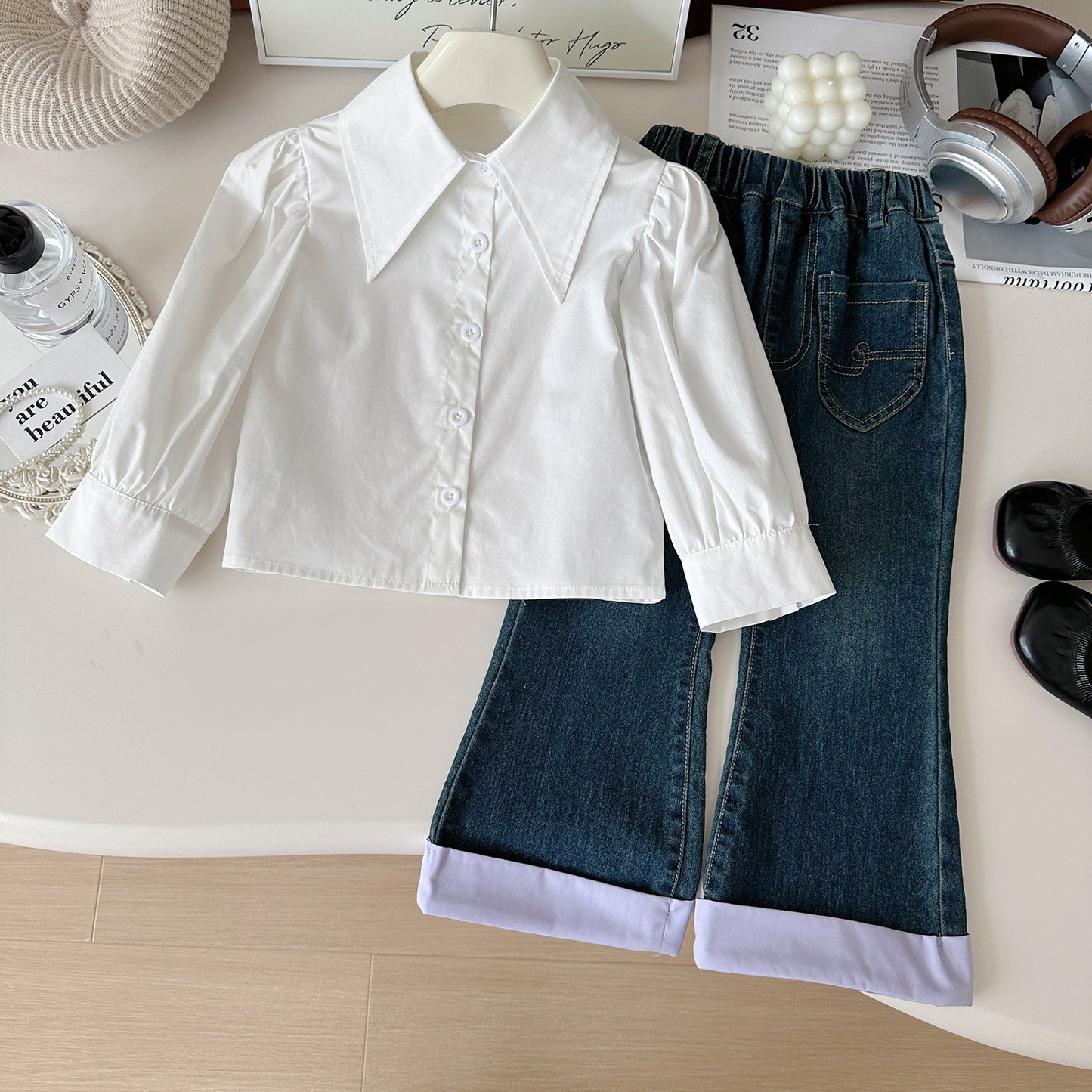 Conjunto de 3 piezas de chaleco para mujer y niño 