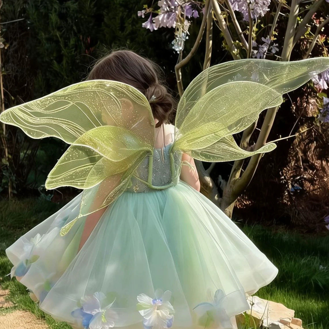 Cute Suspender Fluffy Children dresses