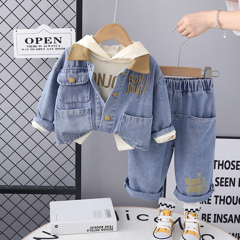 Conjunto de jeans de 3 piezas para niño 