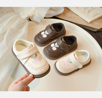 Children's Cherry-Print Velcro Shoes