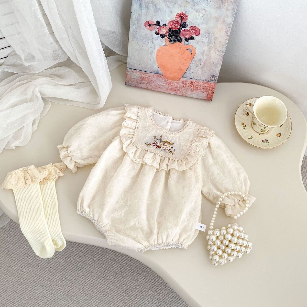 Baby Girl Floral Lace Bodysuit