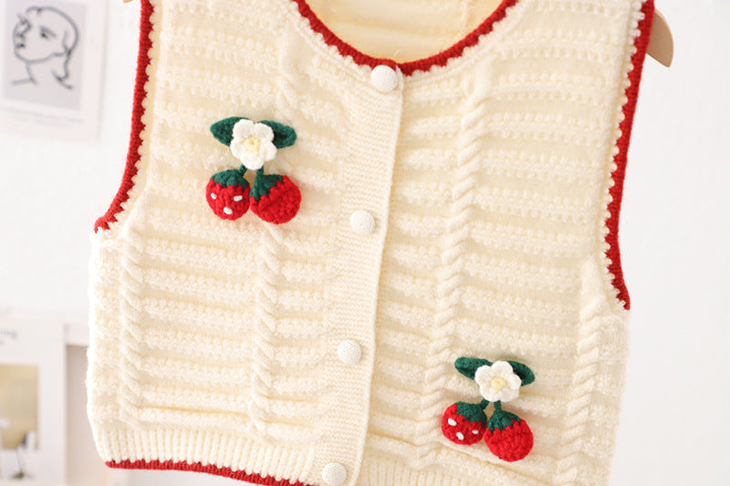 Chaleco de punto para mujer Cherry para niños 