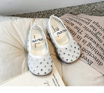 Zapatos para niñas con brillantes diamantes de imitación 